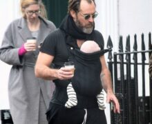 Jude Law with baby